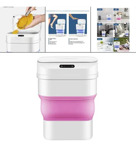 Bote de Basura Plegable con Sensor de Olas